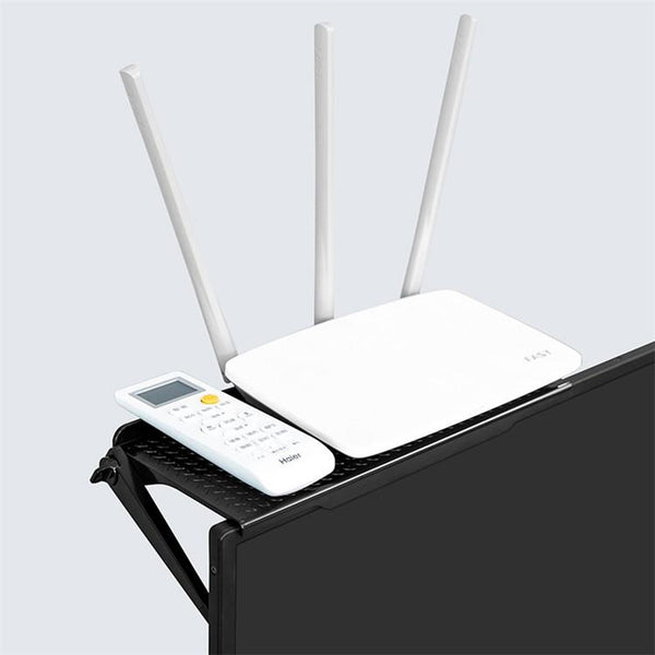 Creative Multi-functional Storage Rack Computer Monitor Holder, Size:L(White)