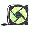 Color LED 12cm 3pin Computer Components Chassis Fan Computer Host Cooling Fan Silent Fan Cooling, with Power Connection Cable & Green Light(Green)