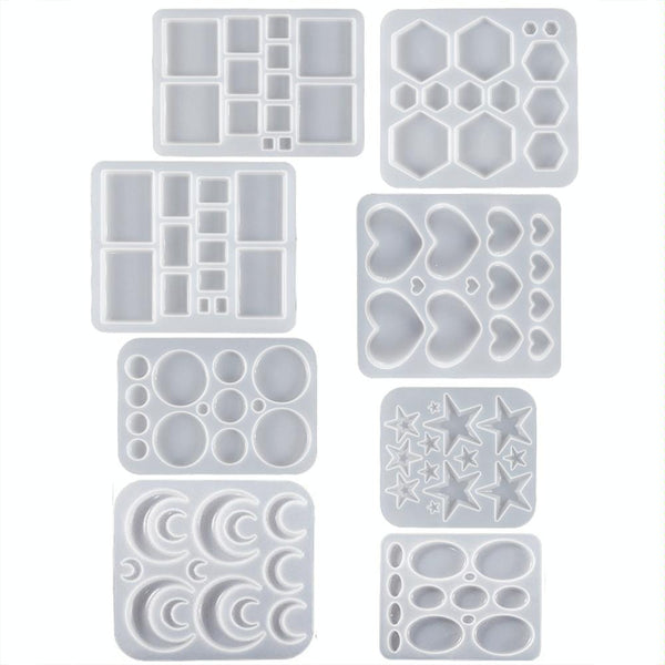DIY Epoxy Resin Three-Dimensional Geometric Pendant Earring Silicone Mold, Spec: Pentagram