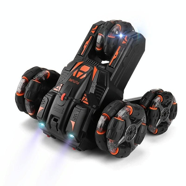 JJR/C JC05 Five Wheel Colorful Light Swing Arm Stunt Drift Car, Specification:Single Control(Black)