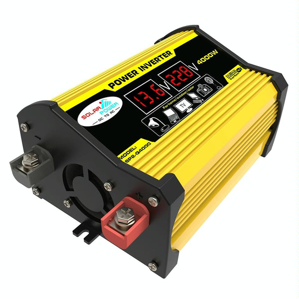 Legend II Generation 12V to 110V 4000W Modified Square Wave Car Power Inverter(Yellow)