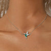S925 Sterling Silver Platinum-Plated Smart Hummingbird Necklace For Women(BSN378)