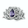 SCC2456 Sterling Silver S925 Zircon Hollow Lotus Bracelet Beads