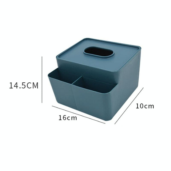Simple Plastic Multifunctional Tissue Box Home Office Desk Storage Drawer Tray(Dark Flesh)