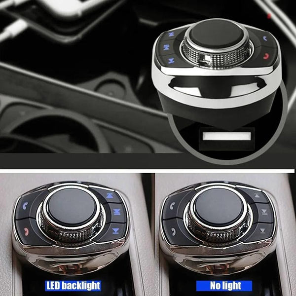 Multifunctional Car Cup Holder Wireless Knob Button Steering Wheel Button Remote Control with Light