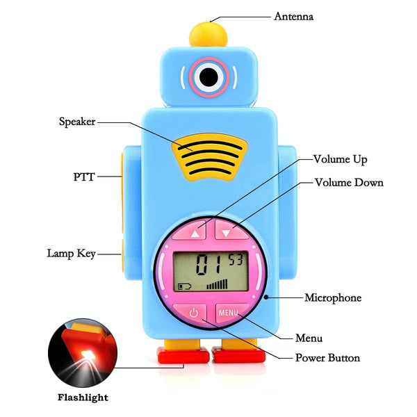 1 Pair RETEVIS RT36 US Frequency 462.5625-467.7125MHz 14CHS Children Handheld Walkie Talkie, US Plug(Sky Blue)