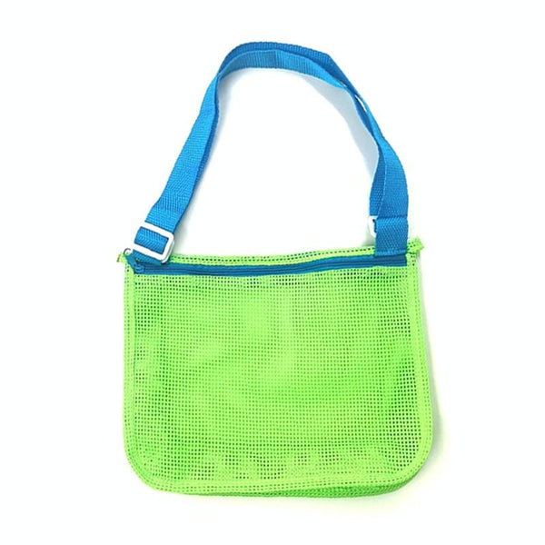 Children Shell Collection Bag Beach Toys Organizer Storage Bag(Green Royal Blue)