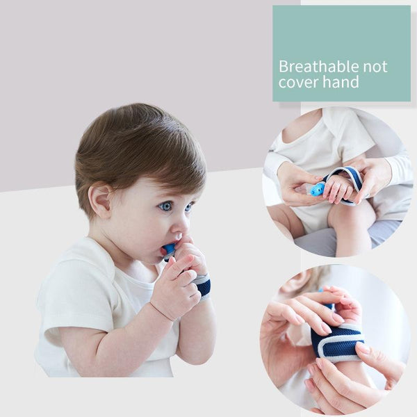 ZT001 Baby Silicone Molar Finger Cots Children Anti-Bite Hand Breathable Thumb Cots Teether Maternal And Baby Products(Red)