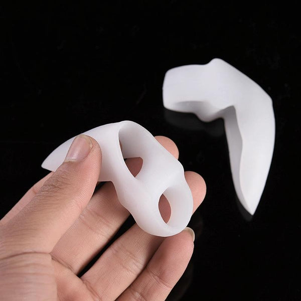 5 Pairs Gel Toe Spreader Eases Foot Pain Foot Bunion Guard Cushion for Hallux Valgus(White)
