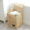 Jute Storage Box Fabric Dirty Clothes Basket Miscellaneous Sorting Storage Bag(Women T-shirt)