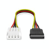 4 Pin IDE to Serial ATA SATA Power Adapter (15cm), Material: Cu