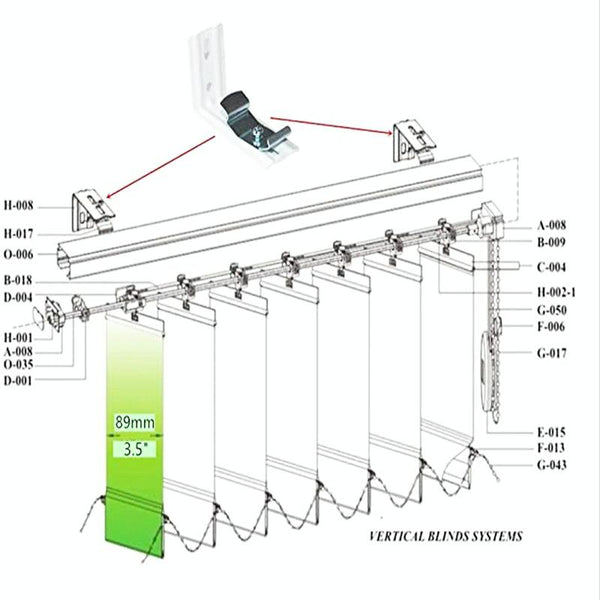 3 Inch Vertical Curtain Mounting Code Venetian Blinds Bracket(Silver)
