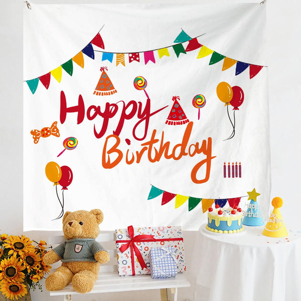 Birthday Layout Hanging Cloth Children Photo Wall Cloth, Size: 150x180cm Velvet(39)