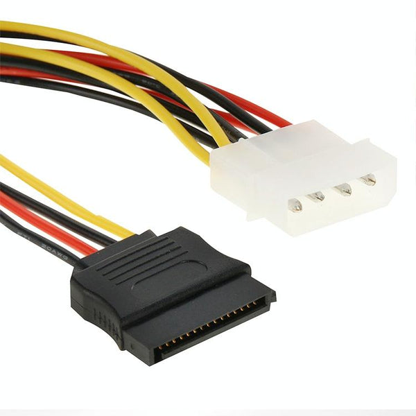 2 x 15 Pin to 4 Pin Serial SATA Power Adapter Cable, Core Material: Copper, Length: 18cm
