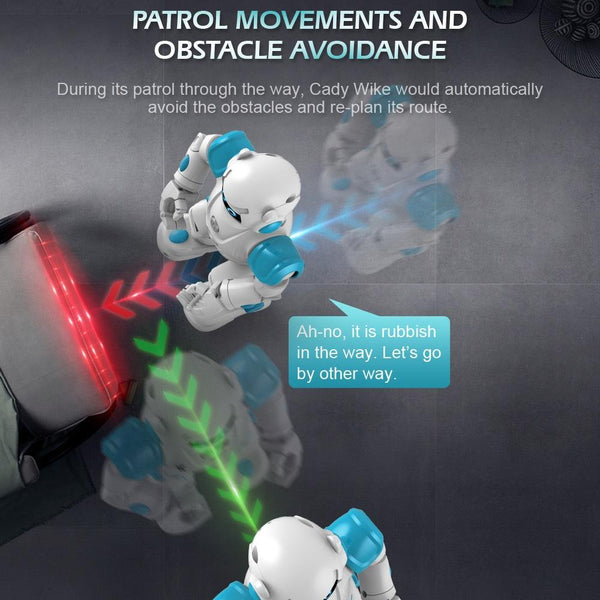 JJR/C R11 CADY WIKE Smart Touch Control Robot with LED Light, Support Waling / Sliding Mode (Green)