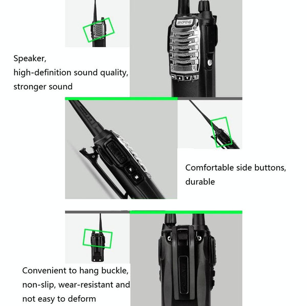 Baofeng UV-8D 8W High-power Dual-transmit Button Multifunctional Walkie-talkie, Plug Specifications:AU Plug