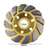 100mm Concrete Stone Diamond Grinding And Polishing Blades Ceramic Grinder Machine Fan Shape Grinding Wheel, Specification: B Level Coarse Tooth