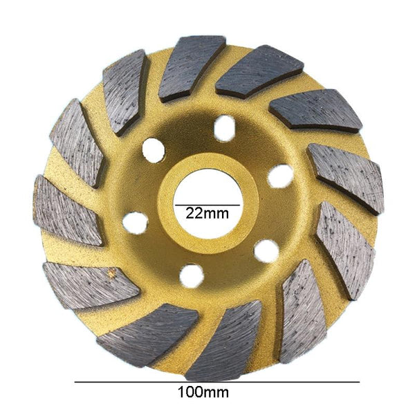 100mm Concrete Stone Diamond Grinding And Polishing Blades Ceramic Grinder Machine Fan Shape Grinding Wheel, Specification: B Level Coarse Tooth