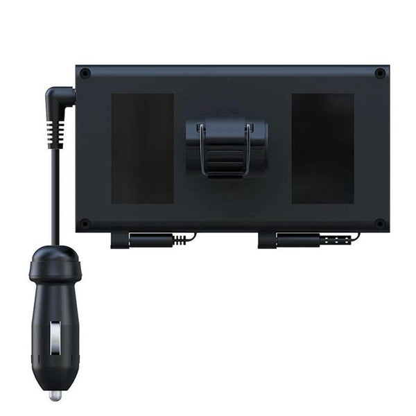 Car Cigarette Lighter Rear Seat Retractable Dual-Wire Charger(Black)