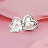 S925 Sterling Silver Platinum-plated Valentine Day Love Opening Closing DIY Beads(BSC973)