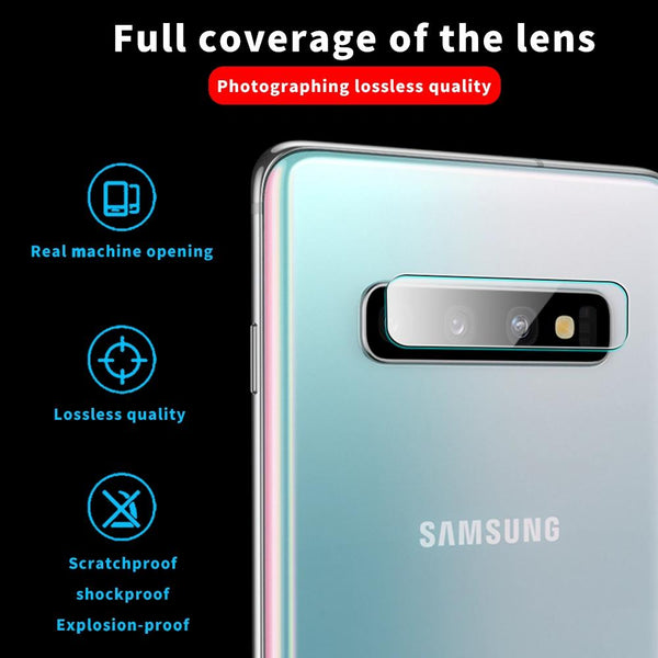 For Galaxy S10+ 9D Transparent Rear Camera Lens Protector Tempered Glass Film
