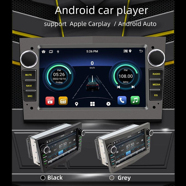 S-OB7A 7 inch Portable Car MP5 Player Built-in DAB Function Support CarPlay / Android Auto for OPEL, Specification:2GB+32GB(Black)