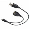 Micro USB to USB 2.0 Male & USB 2.0 Female Host OTG Converter Adapter Cable, Length: About 30cm(Black)