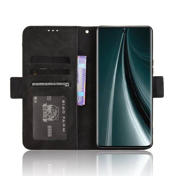 For vivo T3 Pro 5G / iQOO Z9S Pro 5G Skin Feel Calf Texture Card Slots Leather Phone Case(Black)
