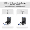 USB 3.0 AM to USB 3.0 AF Adapter(Black)