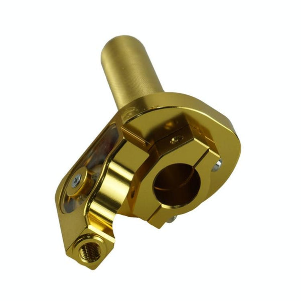 Motorcycle Off-Road Vehicle Modified CNC Handle Throttle Clamp Hand Grip Big Torque Oil Visual Throttle Accelerator(Silver)