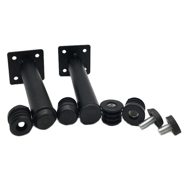 Metal Furniture Support Legs with Adjustment Pad, Height: 12.5cm(Matte Black)