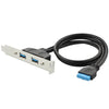 50CM USB3.0 Rear PCI Baffle Line Full Height Chassis DIY With Ear 20pin Transfer Cable(Black)