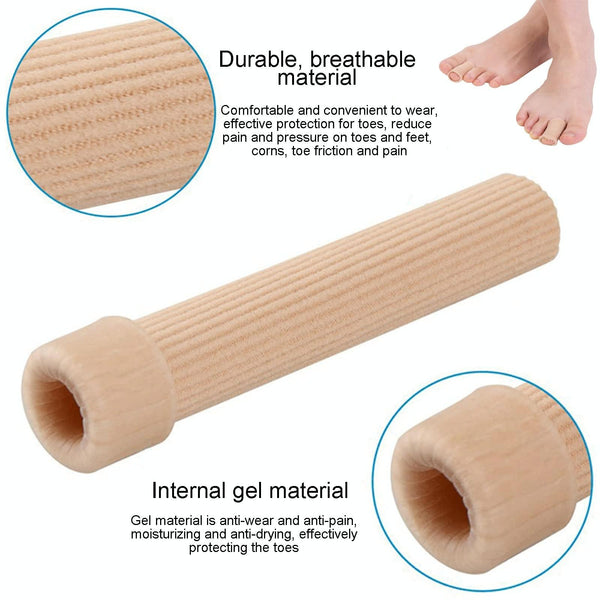 3pcs Toes Fingers Cushion Tube Sleeve Cuttable Silicone Gel Toe Pad For Corns Remover, Size: Small  1.5cm