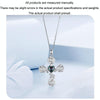 S925 Sterling Silver Platinum Plated Rose Cross Necklace For Women(BSN379)