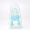 Baby Pacifier Fruit Vegetable Auxiliary Feeder Cute Deer Fruit Bite Pouch Teething Stick, Color: With Box Blue