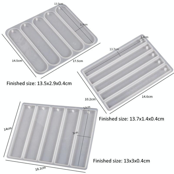 Full-page Bookmark Pendant Silicone Mold DIY Epoxy Resin Mold, Spec: Rectangular Large
