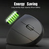 HXSJ T29 Bluetooth 3.0 Wireless Bluetooth 6-Keys 2400 DPI Adjustable Ergonomics Optical Vertical Mouse(Grey)