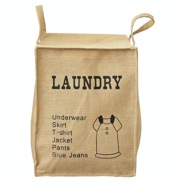 Jute Storage Box Fabric Dirty Clothes Basket Miscellaneous Sorting Storage Bag(Women T-shirt)