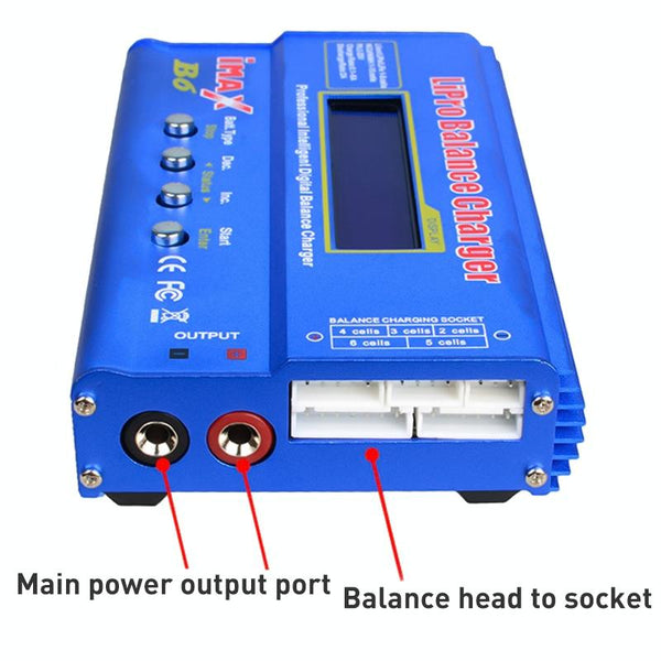 iMax B6 Digital LCD RC Lipo NiMh Battery Balance Charger(Blue)