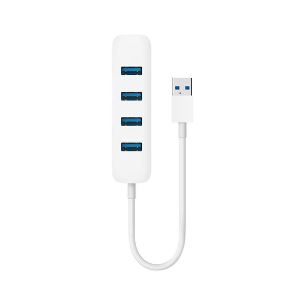 Original Xiaomi 4 Ports USB3.0 Hub with Stand-by Power Supply Interface USB Hub Extender Extension Connector Adapter(White)