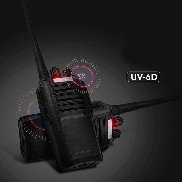 Baofeng BF-UV6D Civil Hotel Outdoor Construction Site Mobile High-power Walkie-talkie, Plug Specifications:EU Plug