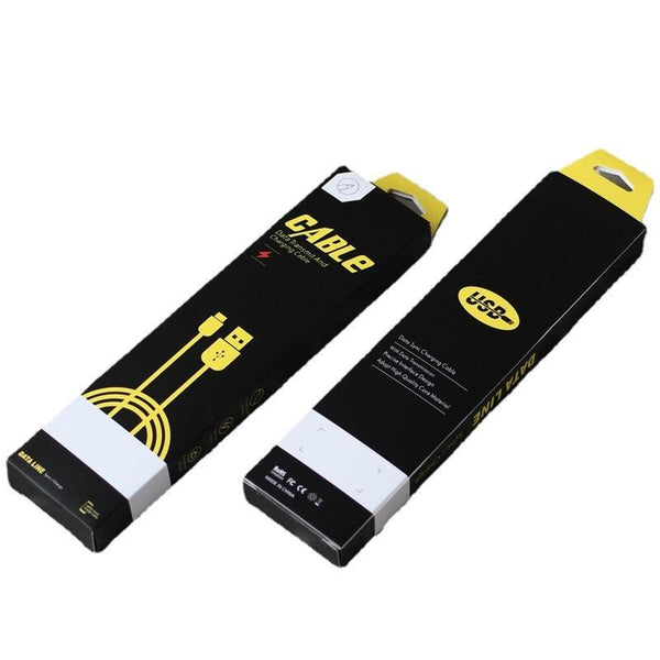 50 PCS Data Cable Packaging Carton Mobile Phone Charging Cable Storage Box(Black)