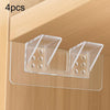 4pcs Partition Bracket No Punch Right Angle Laminate Shelf Wardrobe Partition Board Fixing Holder, Size: 7x15cm