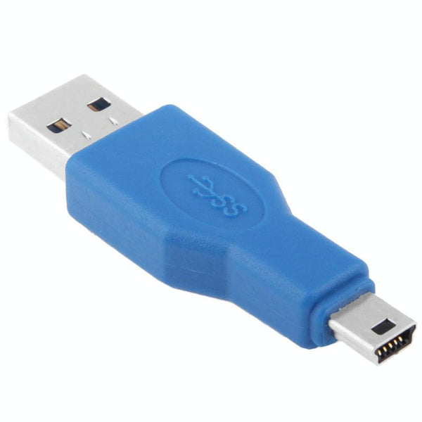 Super Speed USB 3.0 AM to Mini 5-Pin USB Adapter (Blue)