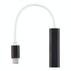Aluminum Shell 3.5mm Jack External USB-C / Type-C Sound Card HIFI Magic Voice 7.1 Channel Converter Adapter Free Drive(Black)