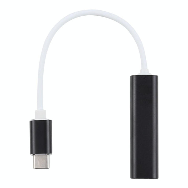 Aluminum Shell 3.5mm Jack External USB-C / Type-C Sound Card HIFI Magic Voice 7.1 Channel Converter Adapter Free Drive(Black)