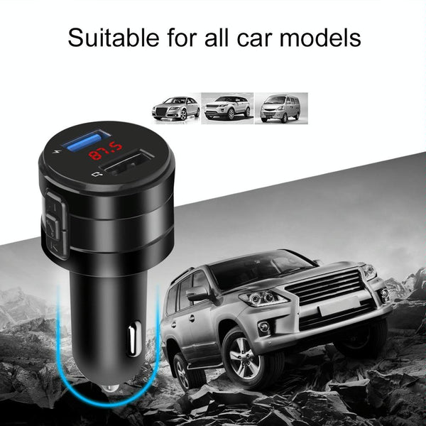 X20 Black Car Bluetooth Handsfree Car FM Transmitter Music Player Car Charger