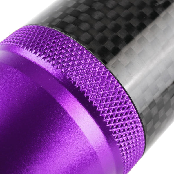 Universal Car Carbon Fiber Metal Gear Shift Knob (Purple)