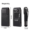 Lambskin Texture Leather Waist Bag for Folding Mobile Phone(Black)