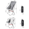 Camping Leisure Fishing Aluminum Alloy Portable Folding Chair, Size:Small(Black)